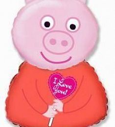 ФОЛЬГИРОВАННЫЙ ШАР - Свинка Пеппа - 33"