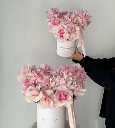 Комбо " Мама и дочка" 3.0 дуэт композиций из вывернутых роз в коробке