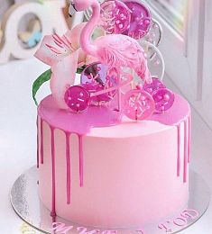 Торт "Розовый фламинго"