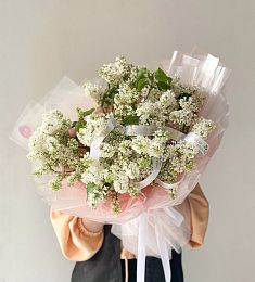 Букет "Белоснежный вальс" из шикарной белой сирени