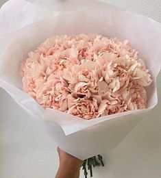 Букет из 11 нежных гвоздик в оформлении