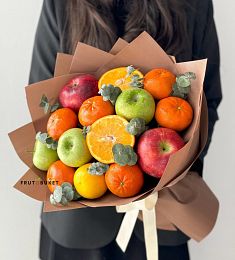 Фруктовый букет "Здоровье" из яблок и цитрусовых