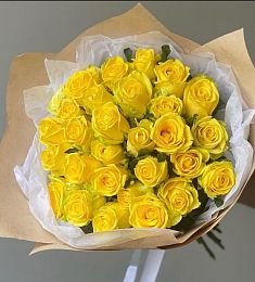 Букет из желтых роз 29 шт
