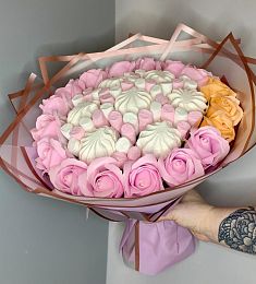 Букет из зефира "Роза"