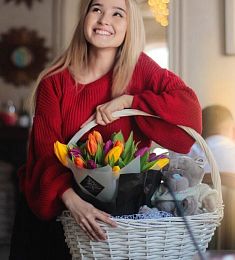 Букет "История любви" из тюльпан