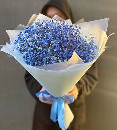 Букет из 5 синих гипсофил 