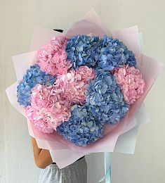 Букет из 9 Гортензий МОНО