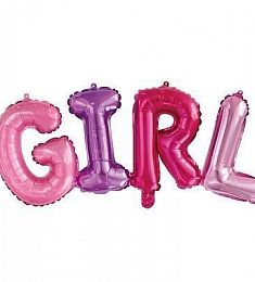 Шар фольгированный - GIRL (4 буквы) - 12"