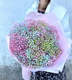 Букет из 19 крашеных гипсофил