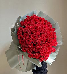 101 голландская роза 100 см в фоамиране