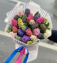 Букет из 25 гиацинтов mix