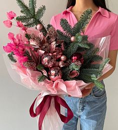 Новогодний букет "New Year" с нобилисом