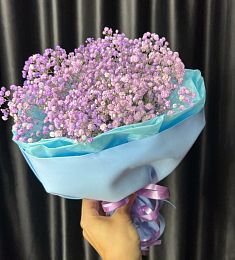 Букет из 3 фиолетовых гипсофил 