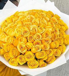 Букет из желтых роз 101 шт