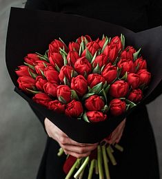 Букет из 35 тюльпанов "Queen"