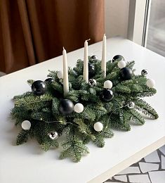 Новогодний настольный декор из нобилиса "Christmas mood"